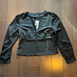 J crew black blouse